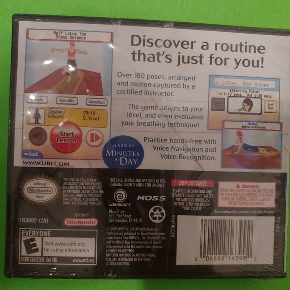 Yoga training Nintendo DS game new sealed - Picture 2 of 2